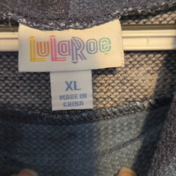 LuLaRoe Blue‎ Cowlneck Knit Top - Picture 2 of 7